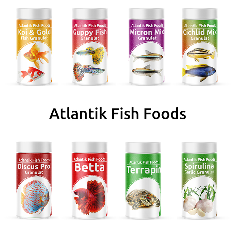 Atlantik Aquarium Fish Foods 100ml-250ml-1000ml-1kg-3kg